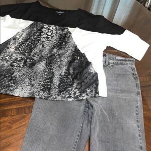 Gloria Vanderbilt Bundle Top & Jeans